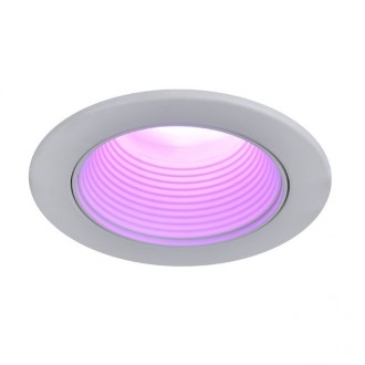 LUTEC 8304701446 | LUTEC-Connect-Altum Lutec zabudovateľné múdre osvetlenie kruhový ovládanie hlasom, regulovateľná intenzita svetla, nastaviteľná farebná teplota, meniace farbu, na diaľkové ovládanie Ø85mm 1x GU10 440lm 2700 <-> 6500K biela