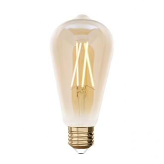 LUTEC 8711101312 | E27 7,5W Lutec Edison ST64 LED svetelný zdroj múdre osvetlenie 835lm 2200 <-> 5500K ovládanie hlasom, regulovateľná intenzita svetla, nastaviteľná farebná teplota, na diaľkové ovládanie