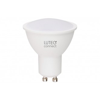 LUTEC 8731601316 | GU10 4,7W Lutec spot LED svetelný zdroj múdre osvetlenie 440lm 2700 <-> 6500K ovládanie hlasom, regulovateľná intenzita svetla, nastaviteľná farebná teplota, meniace farbu, na diaľkové ovládanie