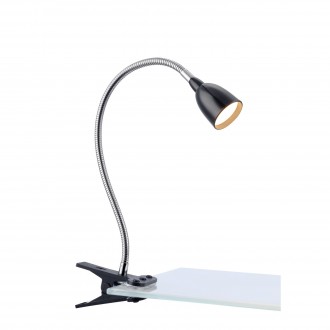 MARKSLOJD 106092 | Tulip Markslojd štipcové svietidlo prepínač na vedení flexibilné 1x LED 198lm 3000K chróm, čierna
