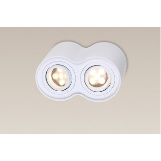 MAXLIGHT C0085 | Basic-Round Maxlight stropné svietidlo otáčateľný svetelný zdroj 2x GU10 biela