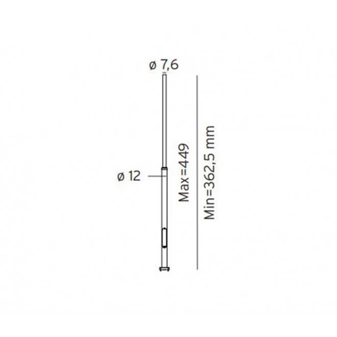 NORLYS 3006AL | Pillar-NO Norlys stĺp svietidla doplnok nastaviteľná výška IP65 hliník