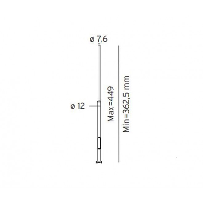NORLYS 3006GR | Pillar-NO Norlys stĺp svietidla doplnok nastaviteľná výška IP65 grafit