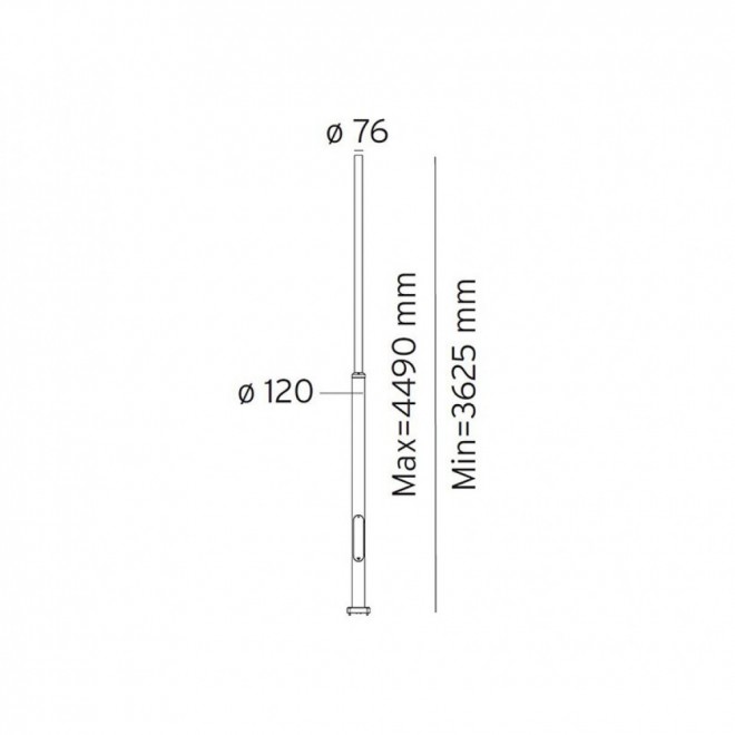 NORLYS 3007AL | Pillar-NO Norlys stĺp svietidla doplnok nastaviteľná výška IP65 hliník