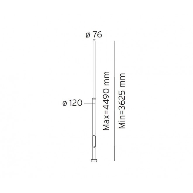 NORLYS 3007GR | Pillar-NO Norlys stĺp svietidla doplnok nastaviteľná výška IP65 grafit