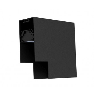 NOVA LUCE 8252012 | Buxton-Magnetic-Profile Nova Luce prvok systému - 90° koleno - zapustené V - doplnok magnet matná čierna