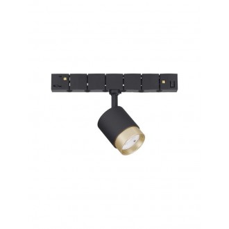 NOVA LUCE 9010174 | Breda-Flexible-Magnetic-Profile Nova Luce prvok systému CRI>90 spot svietidlo - flexibilné magnet, UGR <12, nastaviteľný uhol rozptylu, otočné prvky 1x LED 955lm 3000K čierna, zlatý
