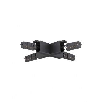 NOVA LUCE 9010200 | Breda-Flexible-Magnetic-Profile Nova Luce prvok systému - krížová prípojka X - doplnok magnet čierna