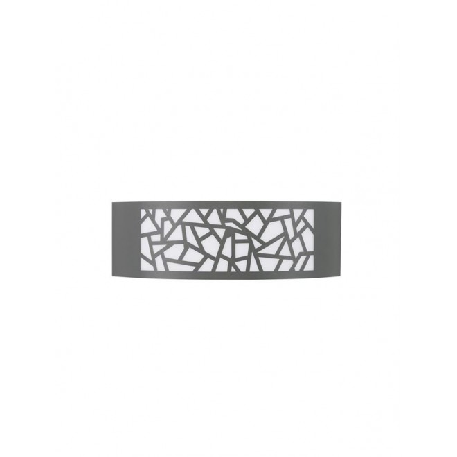 NOVA LUCE 9020932 | Zenith Nova Luce stenové svietidlo 1x E27 IP44 IK07 tmavošedá, opál