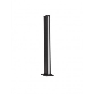 NOVA LUCE 9026125 | Minot Nova Luce stojaté svietidlo 70cm 1x LED 601lm 3000K IP54 čierna, opál