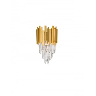 NOVA LUCE 9050100 | Grane Nova Luce stenové svietidlo 2x E14 zlatý, priesvitné