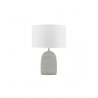 NOVA LUCE 9050166 | Chempo Nova Luce stolové svietidlo 35cm prepínač na vedení 1x E27 sivé, chróm, biela