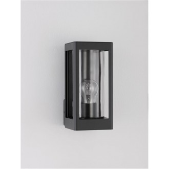 NOVA LUCE 9060192 | Figo-NL Nova Luce rameno stenové svietidlo tehla 1x E27 IP54 tmavošedá, priesvitné
