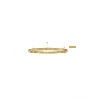 NOVA LUCE 9063606 | Motif Nova Luce stropné svietidlo - TRIAC kruhový regulovateľná intenzita svetla 1x LED 4552lm 3000K zlatý, opál