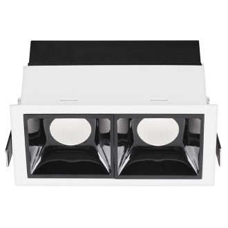 NOVA LUCE 9065023 | Sorel-NL Nova Luce zabudovateľné CRI>90 svietidlo obdĺžnik UGR <14 115x62mm 1x LED 1000lm 3000K čierna, biela