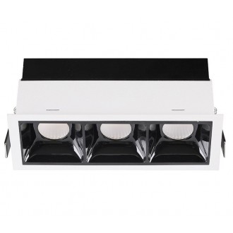 NOVA LUCE 9065121 | Sorel-NL Nova Luce zabudovateľné CRI>90 svietidlo obdĺžnik UGR <14 157x62mm 1x LED 1545lm 3000K čierna, biela