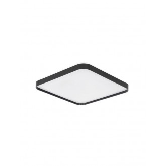 NOVA LUCE 9081240 | Athos-NL Nova Luce stropné svietidlo štvorec 1x LED 1800lm 3000K matná čierna, opál
