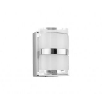 NOVA LUCE 9122321 | Sabia Nova Luce rameno stenové svietidlo 1x LED 1026lm 3000K IP44 chróm, opál, priesvitné