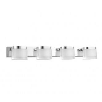 NOVA LUCE 9122341 | Sabia Nova Luce rameno stenové svietidlo 1x LED 2025lm 3000K IP44 chróm, opál, priesvitné