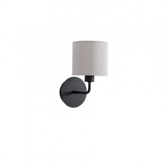 NOVA LUCE 9151401 | Bitonto Nova Luce rameno stenové svietidlo 1x E14 čierna, sivé