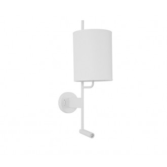 NOVA LUCE 9180511 | Yama Nova Luce rameno stenové svietidlo prepínač otočné prvky 1x E27 + 1x LED 210lm biela