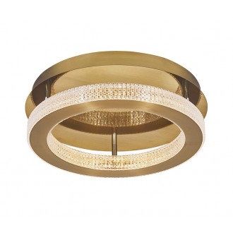 NOVA LUCE 9285420 | Fiore-NL Nova Luce stropné svietidlo - TRIAC kruhový regulovateľná intenzita svetla 1x LED 2139lm 3000K starožitná zlata, krištáľ