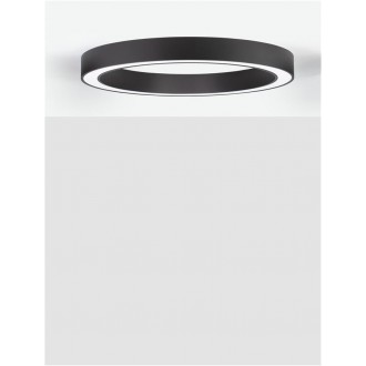 NOVA LUCE 9345636 | Opal-NL Nova Luce stropné svietidlo kruhový diaľkový ovládač regulovateľná intenzita svetla, nastaviteľná farebná teplota 1x LED 3427lm 2700 <-> 4000K matná čierna, opál