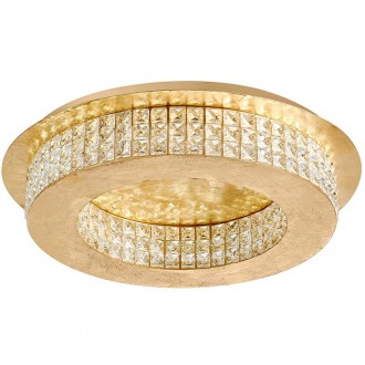 NOVA LUCE 9361083 | Zeffari Nova Luce stropné svietidlo 1x LED 2400lm 4000K zlatý, krištáľ