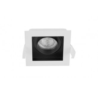 NOVA LUCE 9430241 | Cedi Nova Luce zabudovateľné svietidlo štvorec otáčateľný svetelný zdroj 100x100mm 1x GU10 biela, čierna
