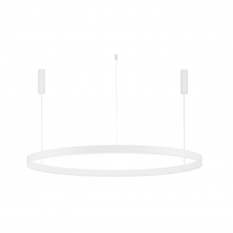 NOVA LUCE 9530203 | Motif Nova Luce visiace svietidlo - TRIAC kruhový regulovateľná intenzita svetla, vedenie je možné zkrátiť 1x LED 6000lm 3000K matný biely, opál