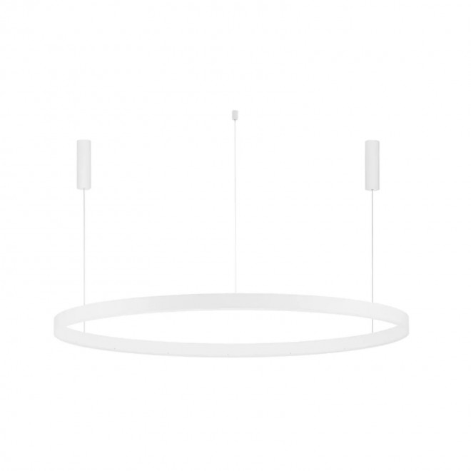 NOVA LUCE 9530203 | Motif Nova Luce visiace svietidlo - TRIAC kruhový regulovateľná intenzita svetla, vedenie je možné zkrátiť 1x LED 6000lm 3000K matný biely, opál