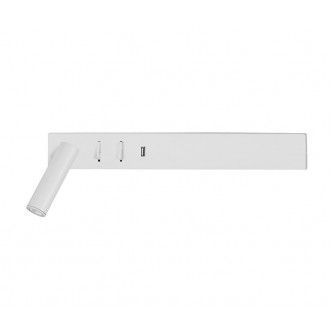 NOVA LUCE 9533524 | Vida-NL Nova Luce rameno stenové svietidlo prepínač otočné prvky, USB prijímač 1x LED 210lm + 1x LED 350lm 3000K matný biely