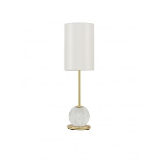 NOVA LUCE 9695210 | Brillante-NL Nova Luce stolové svietidlo 54,5cm prepínač 1x LED 685lm 3200K zlatý, krištáľ, biela