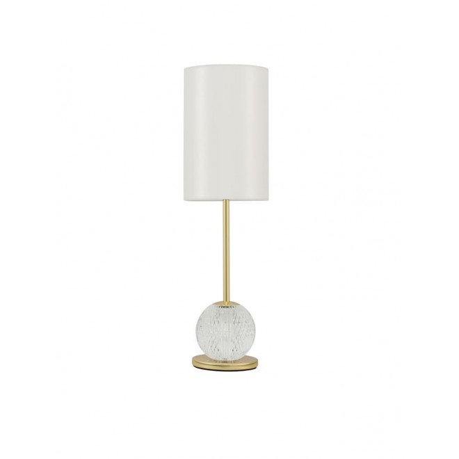 NOVA LUCE 9695210 | Brille-NL Nova Luce stolové svietidlo 54,5cm prepínač 1x LED 685lm 3200K zlatý, krištáľ, biela