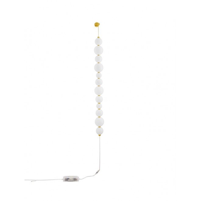 NOVA LUCE 9695244 | Perla-NL Nova Luce stenové svietidlo - TRIAC regulovateľná intenzita svetla 1x LED 3958lm 3000K zlatý, opál
