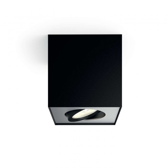 PHILIPS 50491/30/P0 | Box Philips stropné WarmGlow svietidlo štvoruholník regulovateľná intenzita svetla, otáčateľný svetelný zdroj 1x LED 500lm 2200 <-> 6500K čierna, sivé