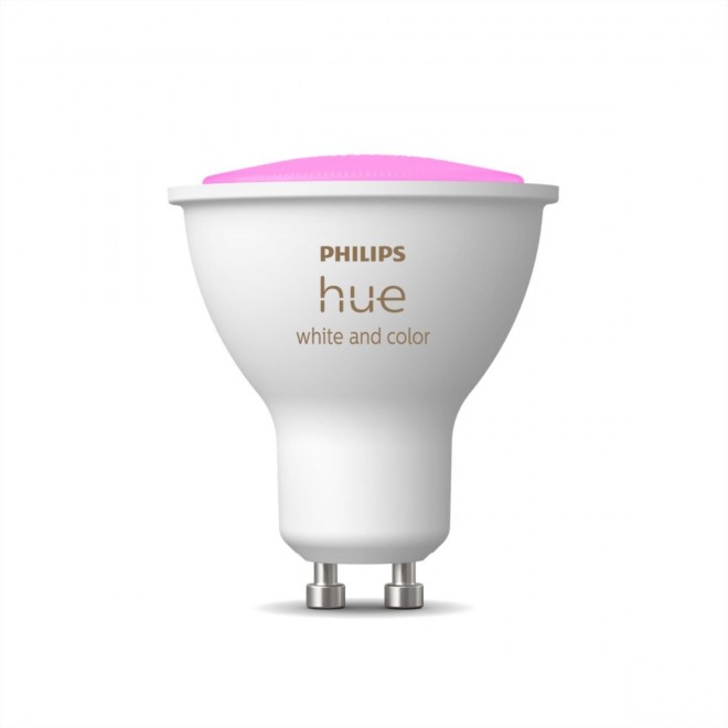 PHILIPS 8719514339880 | GU10 4,3W -> 50W Philips spot LED svetelný zdroj hue múdre osvetlenie 350lm 2200 <-> 6500K regulovateľná intenzita svetla, meniace farbu, nastaviteľná farebná teplota, Bluetooth CRI>80