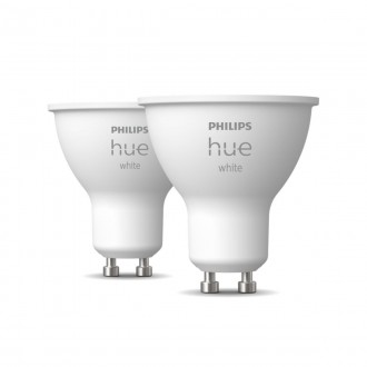 PHILIPS 8719514340145 | GU10 5,2W -> 57W Philips spot LED svetelný zdroj hue múdre osvetlenie 400lm 2700K regulovateľná intenzita svetla, Bluetooth, 2 dielna súprava CRI>80