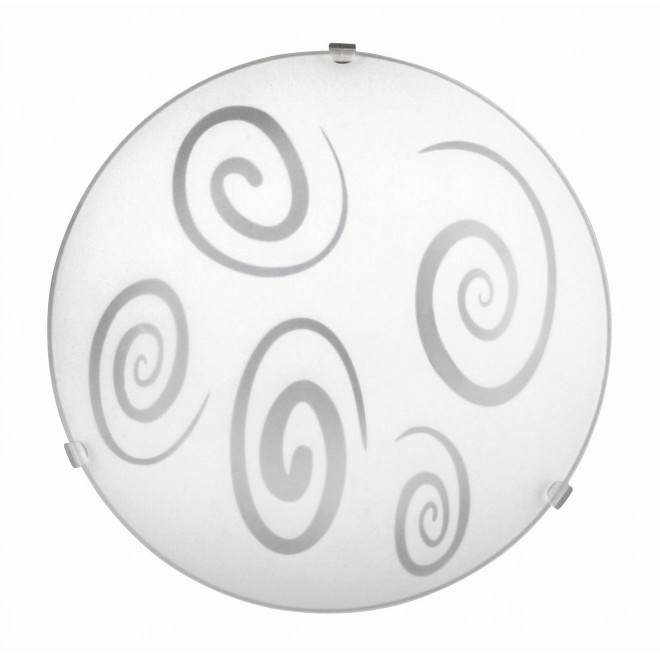 RABALUX 1822 | Spiral Rabalux stenové, stropné svietidlo 1x E27-G45 biela, priesvitná