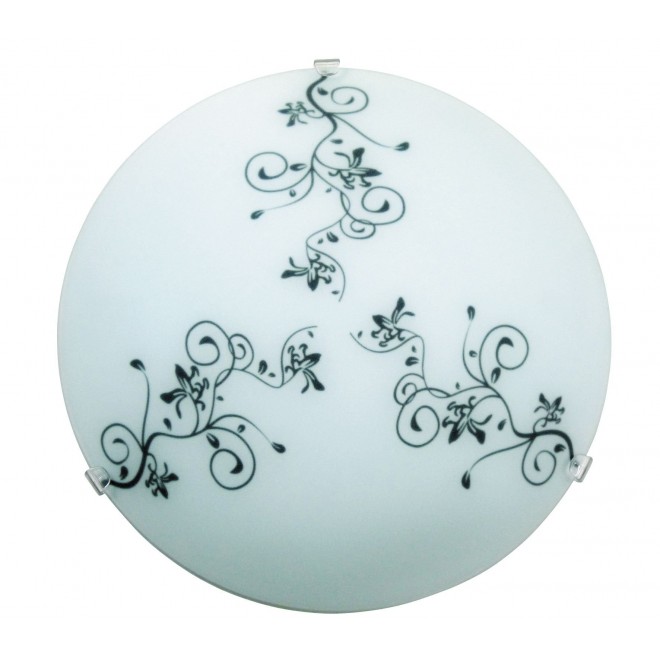 RABALUX 1847 | Bloomy Rabalux stenové, stropné svietidlo 1x E27-G45 biela, čierna