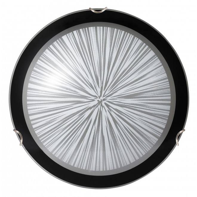 RABALUX 1857 | Sphere Rabalux stenové, stropné svietidlo 1x E27 vzorka, čierna, biela