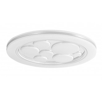 RABALUX 2012 | Lagertha Rabalux stropné svietidlo kruhový 1x LED 2200lm 4000K chróm, opál, kryštálový efekt