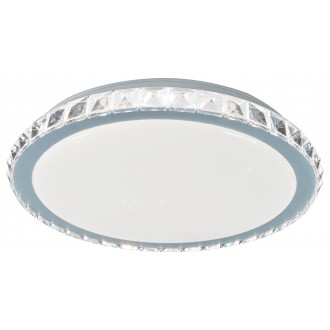 RABALUX 2420 | Cressida Rabalux stropné svietidlo kruhový 1x LED 1720lm 4000K chróm, biela, kryštálový efekt