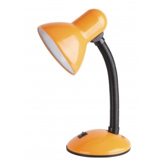 RABALUX 4171 | Dylan Rabalux stolové svietidlo 34,5cm prepínač flexibilné 1x E27 pomaranč, čierna, biela