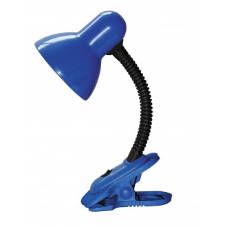 RABALUX 4260 | Dennis Rabalux štipcové svietidlo prepínač flexibilné 1x E27 modrá, čierna