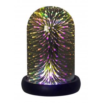 RABALUX 4550 | JoyceR Rabalux dekor svietidlo 1x LED 100lm 6500K čierna, chróm, 3D effect