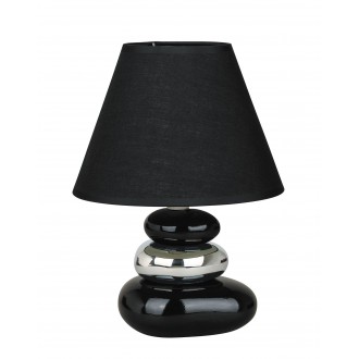 RABALUX 4950 | Salem Rabalux stolové svietidlo 25cm prepínač na vedení 1x E14 čierna, strieborný