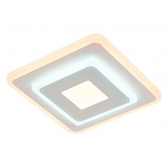 RABALUX 6960 | Taneli Rabalux stropné svietidlo štvorec nastaviteľná farebná teplota 1x LED 880lm 3000 <-> 6000K chróm, opál