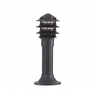 SEARCHLIGHT 1075-450 | Outdoor-Posts Searchlight stojaté svietidlo 45cm 1x E27 IP44 matná čierna, priesvitné