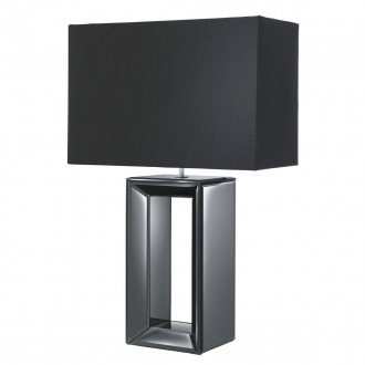 SEARCHLIGHT EU1610BK | MirrorS Searchlight stolové svietidlo 58cm prepínač 1x E27 lesklá čierna, zrkalový, matná čierna